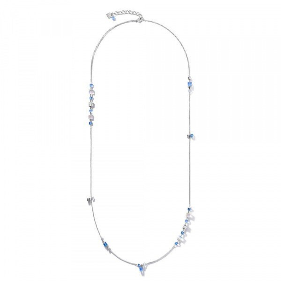 Длинное Колье Coeur de Lion Crystals Silver-Blue 5066/10-0700 цвет синий