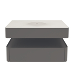 Тумба под раковину Vincea Caprise 1000 подвесная, 1 выкатной ящик soft close, серый матовый