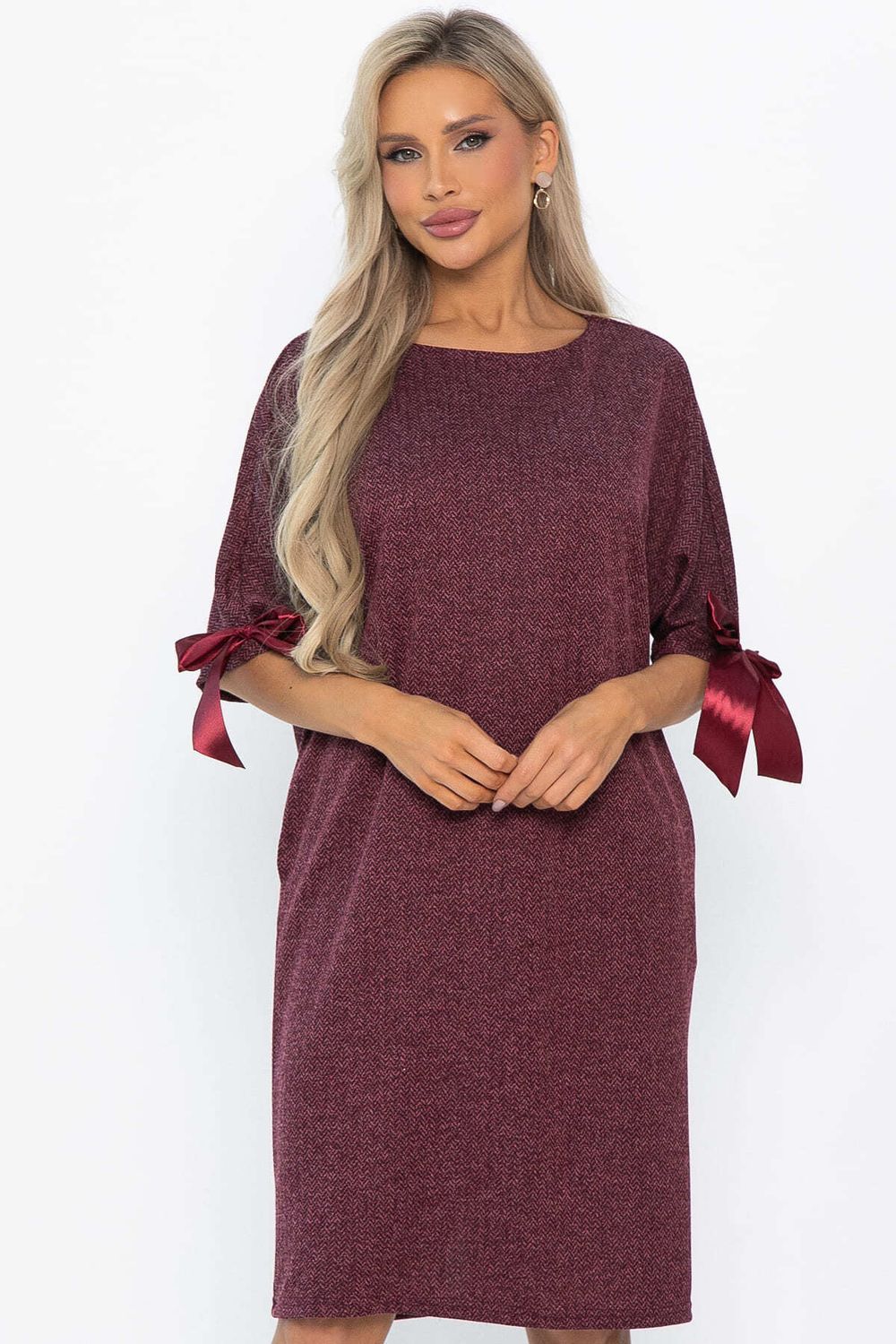 Платье трикотажное Кайла (бордовое) П14782-10М LT Collection