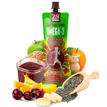 Супер-ланч ЧИА ОМЕГА-3 «Банан + Вишня»