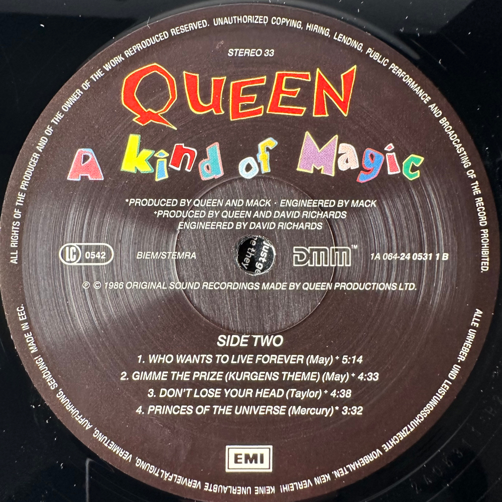 Queen ‎– A Kind Of Magic (Европа 1986г.)