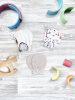 Рукавички-антицарапки Mjölk Кокосы/Хлопок/White Sand, сет из 3х пар