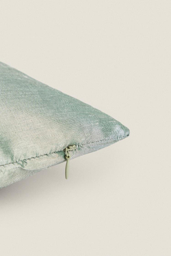 ZARA HOME ОДНОТОННЫЙ ЧЕХОЛ ДЛЯ ДЕКОРАТИВНОЙ ПОДУШКИ, СВЕТЛО-ЗЕЛЕНЫЙ