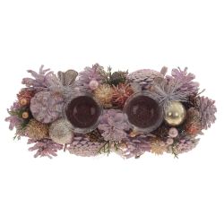 GAEM Подсвечник "Новогодняя композиция", L32 W14 H8,5 см