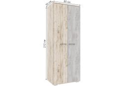 Шкаф Вальс ШК-800 дуб крафт серый / бетонный камень