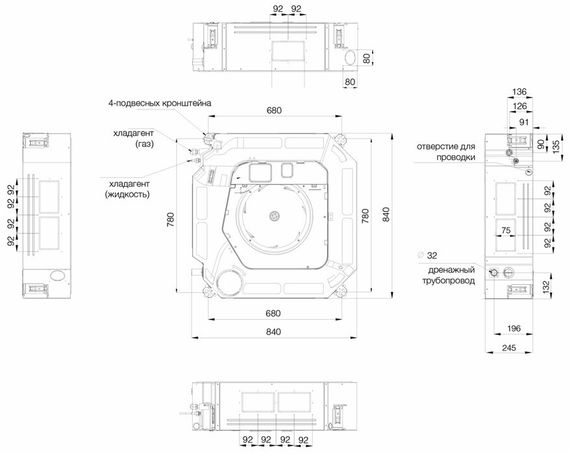 Кассетный кондиционер Excon CR-01-1422 — (4)