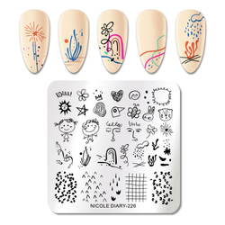 Пластина для стемпинга Nicole Diary 6*6 см 51564 ND-226