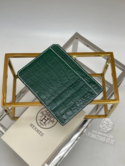 Картхолдер Hermes из кожи крокодила