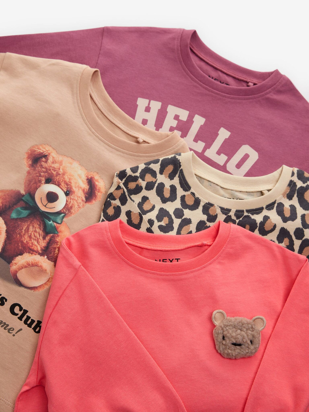 Толстовка для девочки Next B50-359, 4 шт., Розовый, Бежевый