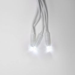 ULD-B3010-200-TWK WHITE IP67 Бахрома светодиодная с эффектом мерцания. 3м. Соединяемая. 200 светодиодов. Белый свет. Провод белый. TM Uniel.