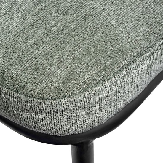 Стул полубарный Lucas 2 шалфей шенилл с чёрными ножками