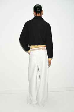 ZARA КУРТКА С ЗАСТЕЖКОЙ-МОЛНИЕЙ, ЧЕРНЫЙ