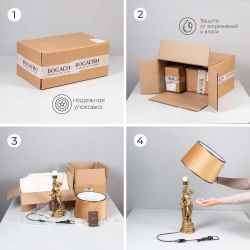 Настольная лампа Девушка с кувшином Бронза с абажуром №38 Vatican (Ватикан) Аквамарин