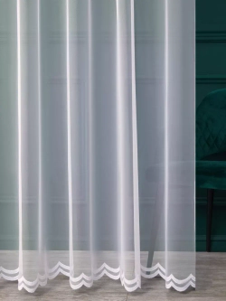 Тюль греческая сетка с волнистой каймой 300х250