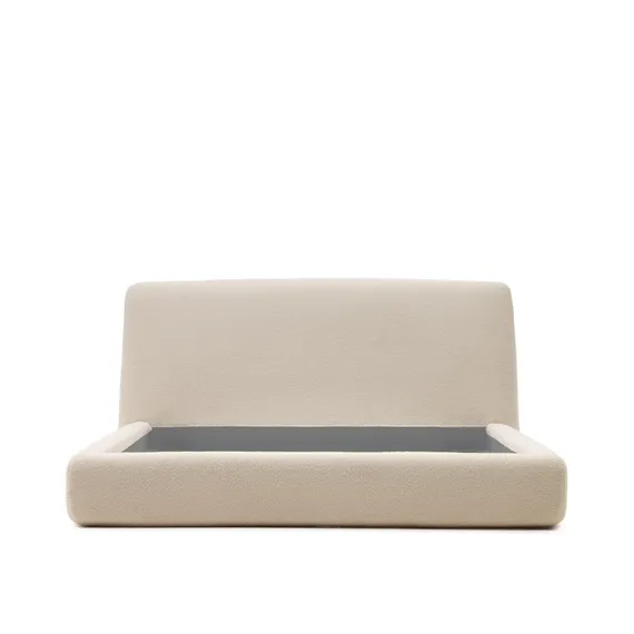 Кровать Martina со съемным чехлом из бежевого букле под матрас 180х200 см