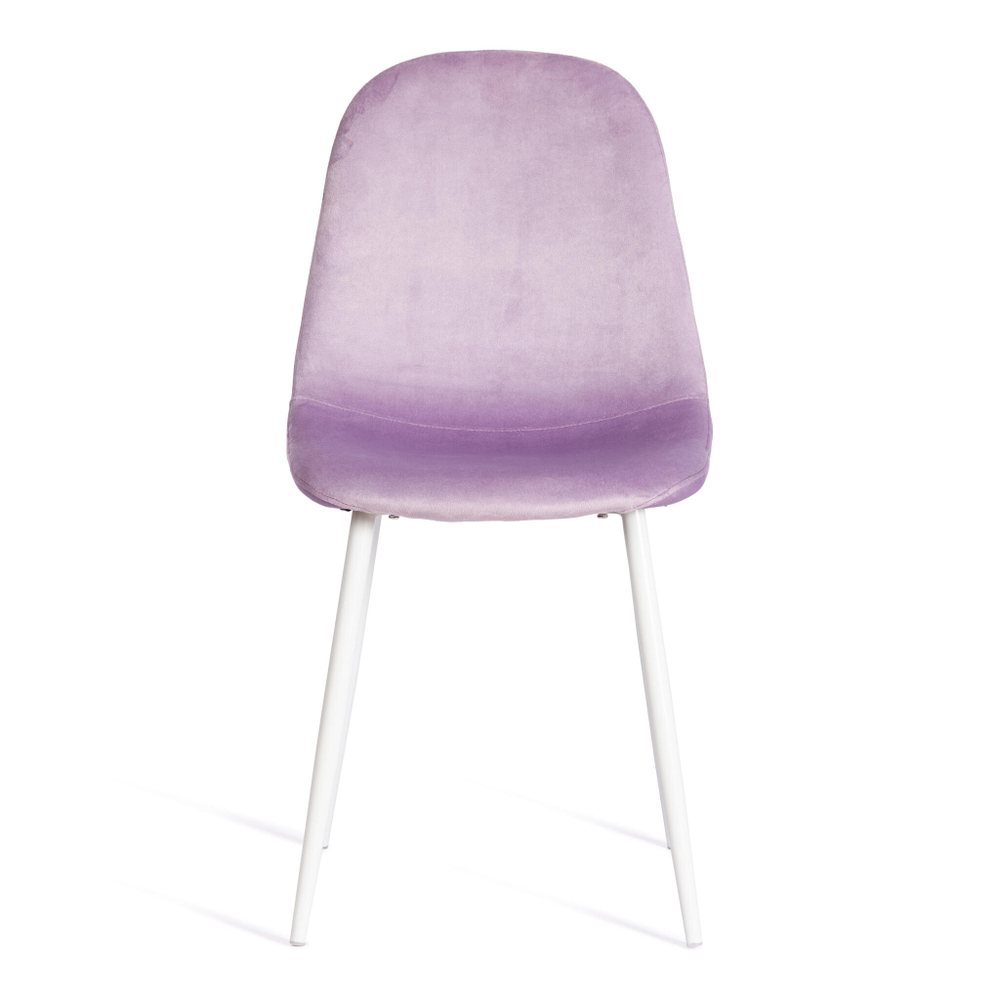 Стул BREEZE (mod. 4724) / 1 шт. в упаковке вельвет/металл, 44 х 53 х 87 см, Light lavander (светло-лавандовый) HLR26 / белый