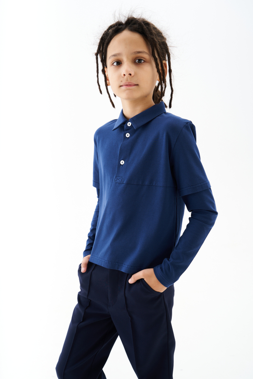 Лонгслив-поло