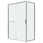 Боковая стенка Grossman Style 200.K33.05.100.10.00 (100х195) хром,стекло прозрачное, 1 место