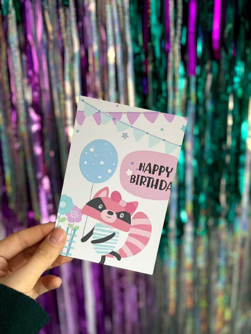 Открытка Енот Happy Birthday №10 