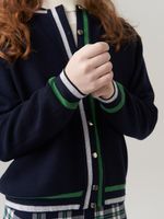 Кардиган бомбер для девочки AT1025 синий