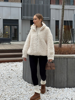 Шуба White sheep молочный