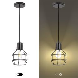 Светильник подвесной ЭРА PL11 BK под лампу E27 высота плафона 220мм подвеса 730мм черный