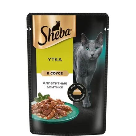 Ломтики в соусе утка, 75г влажный корм для кошек Sheba