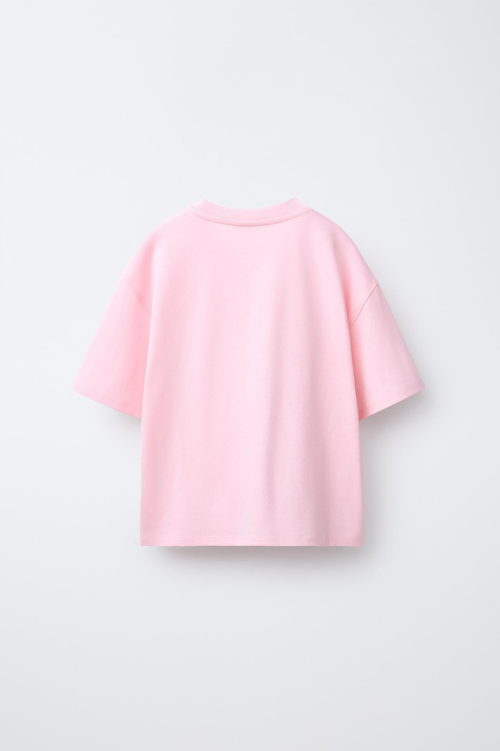 ZARA ФУТБОЛКА С ПРИНТОМ «ФЕСТИВАЛЬ» СО СТРАЗАМИ, РОЗОВЫЙ