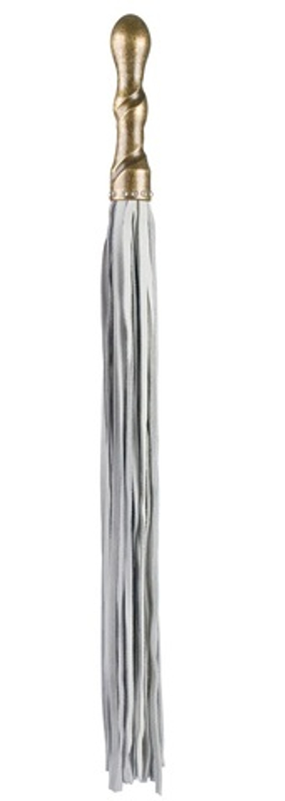 Белая плетка Luxury Whip Copper с покрытой медью рукоятью