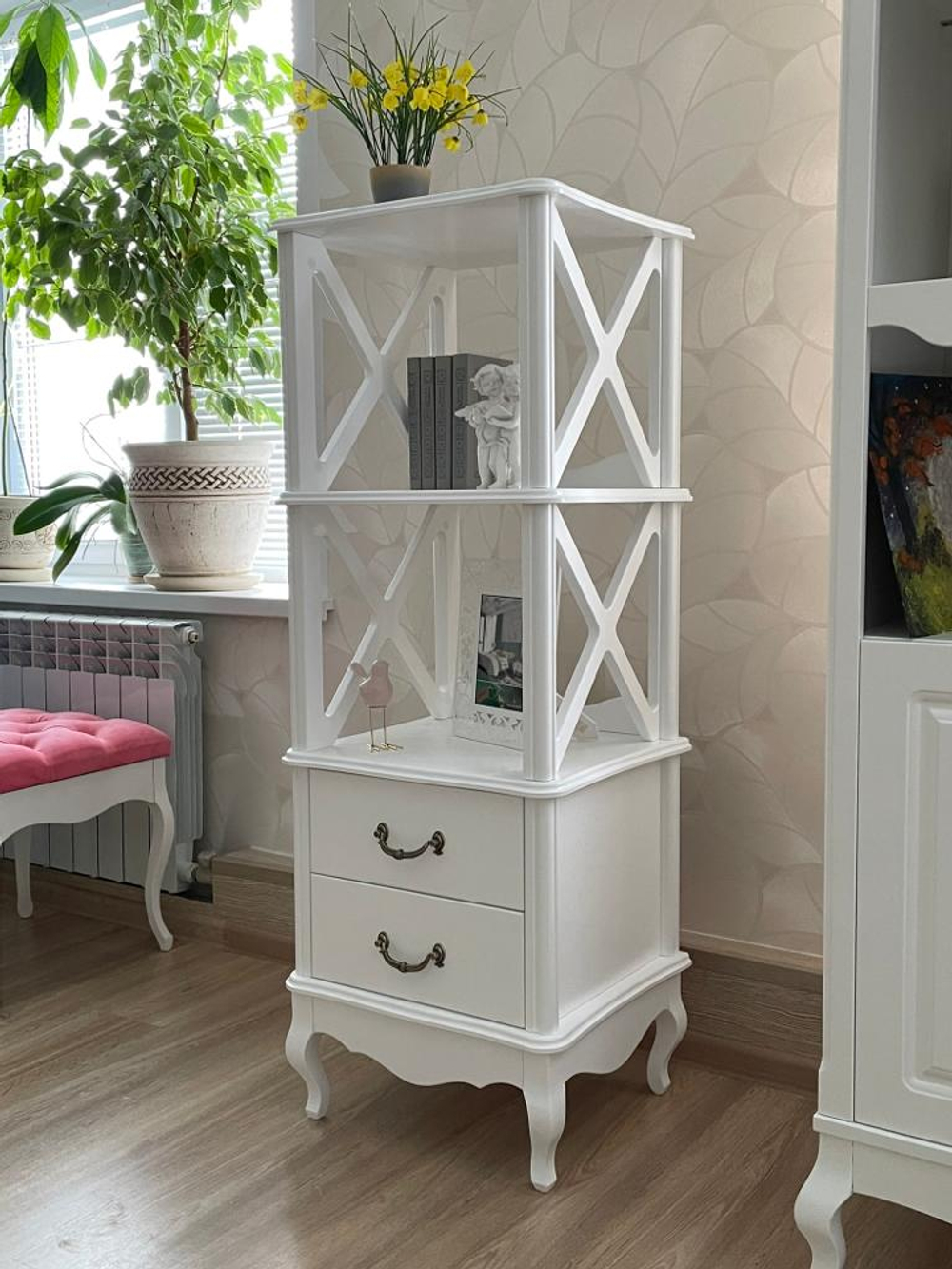Этажерка Zip-mebel 2 полки Малонн Ави Белый