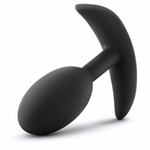 Черная анальная пробка Silicone Vibra Slim Plug Medium - 10,2 см. (Цвет: черный)