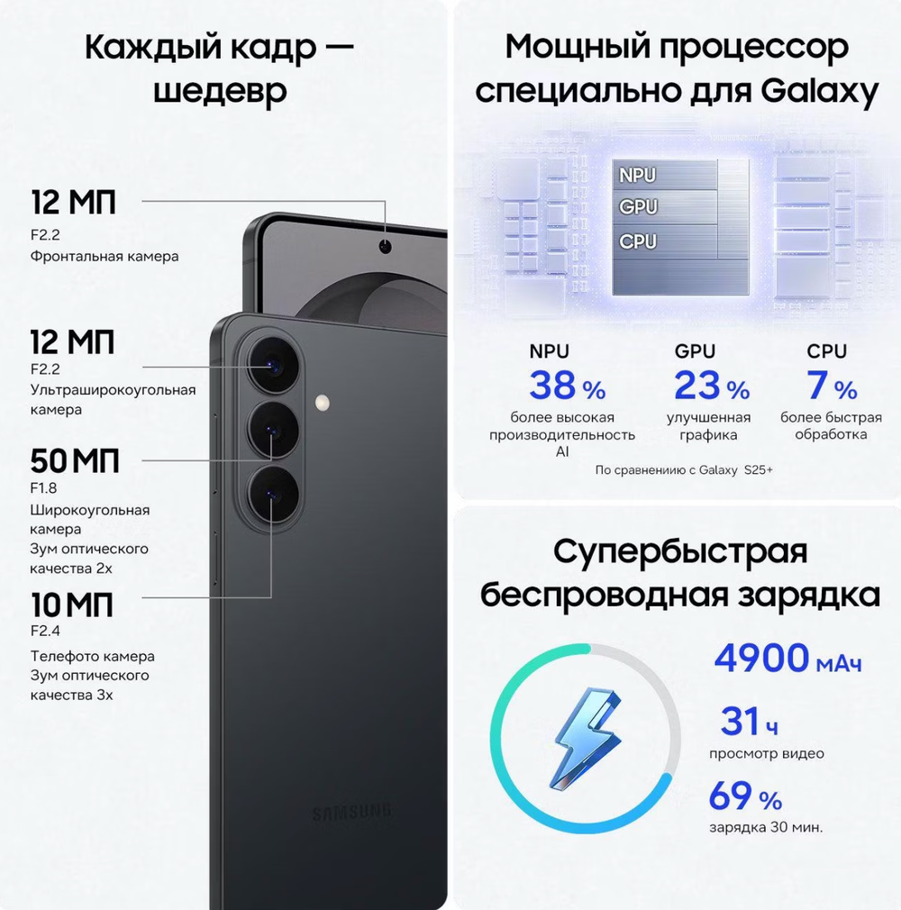 Samsung Galaxy S26 Plus 12/256 ГБ Pink Gold