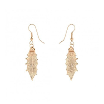 Серьги листья Ester Bijoux Остролист LF32C-RG BR