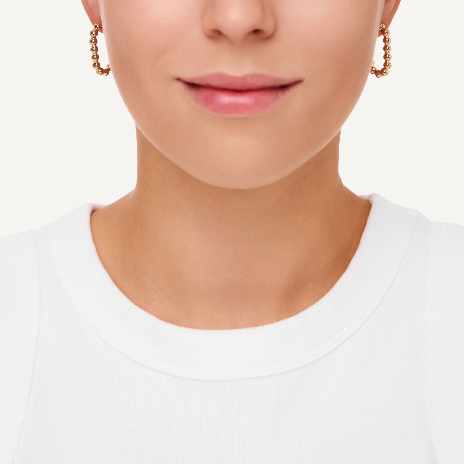 Серьги Simple Beads Earrings – Gold