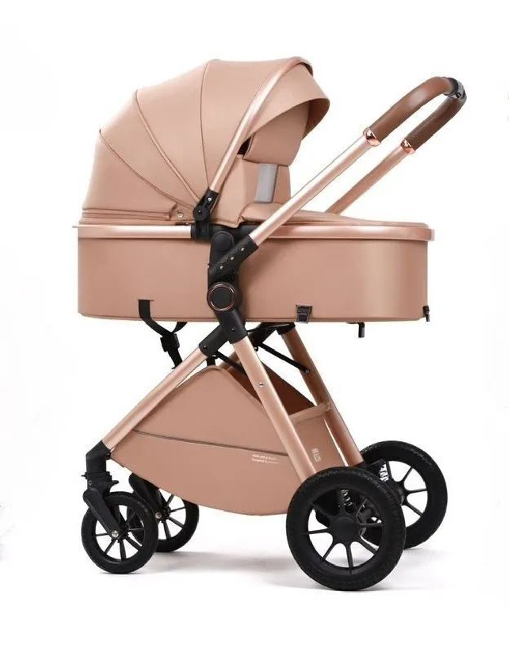 Коляска-трансформер 2в1 Luxmom V2 (V8+C), коричневый цвет