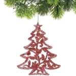 Подвеска «Вечерняя ёлочка» 8*10 см, Янтарь