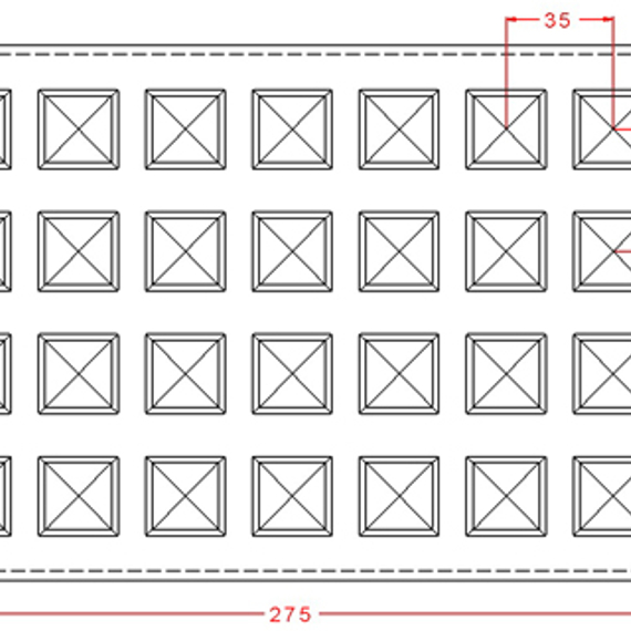 510 | Форма для шоколадных конфет "Конверт" (275*175мм)