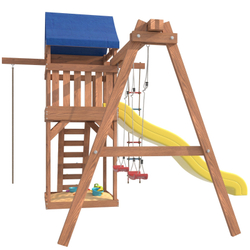 Детская площадка с качелями лодочка IgroWoods для улицы и дачи
