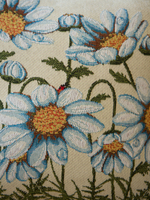 Декоративный гобеленовый чехол для интерьерной подушки Ромашки (38*38)