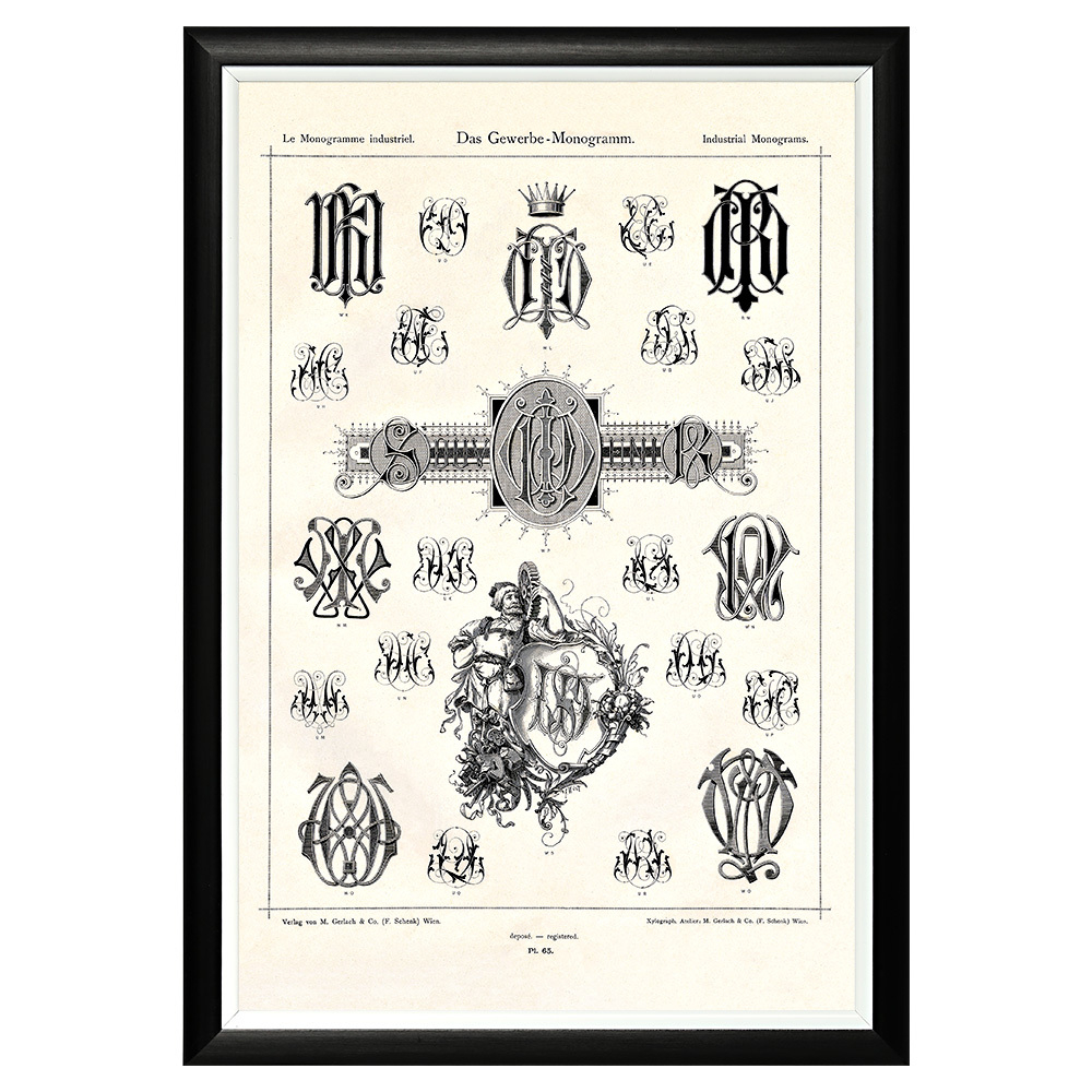 Арт-постер Объект мечты Монограмма 65