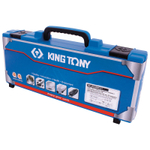 KING TONY (3023MRV11) Набор торцевых головок с принадлежностями 3/8", 12-гранные, 6-24 мм, 23 предмета