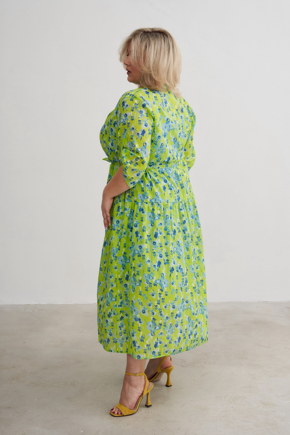 Платье хлопковое с поясом Тамбовчанка