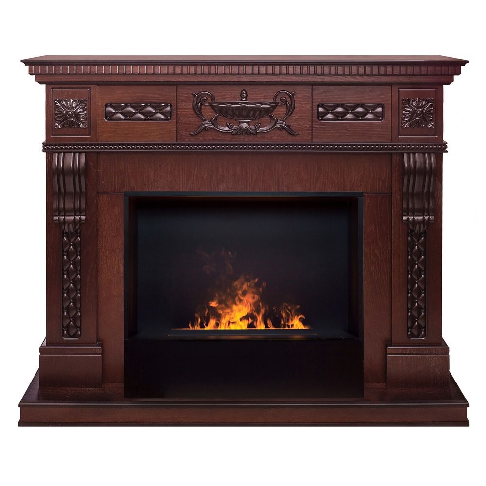 Электрокамин RealFlame Corsica Lux 25,5/26 AO античный дуб с очагом 3D Cassette 630 Black Panel