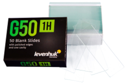 Стекла предметные с лункой Levenhuk G50 1H, 50 шт.