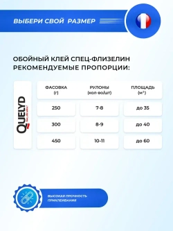 Клей д/обоев QUELYD ПРОМО (S+20%) СПЕЦ-Флизелин 300г 50035118