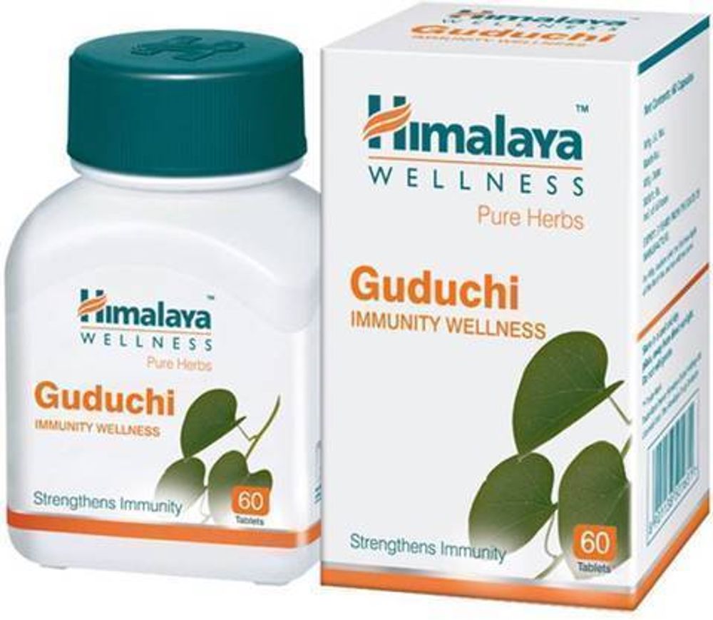 БАД Himalaya Guduchi (Tinospora cordifolia) Гудучи 250 мг, 60 таб