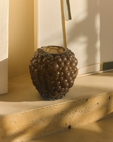 Ваза Mure из коричневого стекла, 30 см