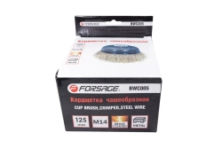 Кордщетка чашеобразная латунная для УШМ 100мм (М14) Forsage F-BWC004