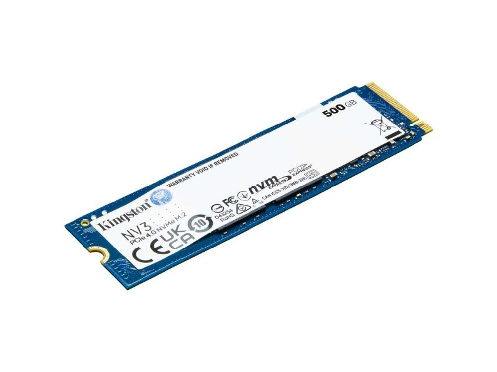 SSD накопитель Kingston SNV3S/500G 500ГБ, M.2 2280, PCIe 4.0 x4, NVMe [SNV3S/500G]