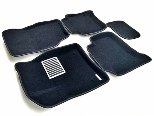 Коврики салона для VOLKSWAGEN Touareg (2002-2009)/PORSCHE Cayenne (2002-2009) Euromat 3D Lux черные. Арт. EM3D-004100